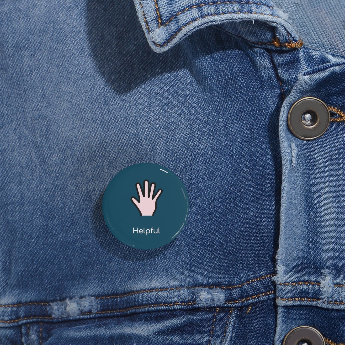 Round Pin Badge (Helpful)
