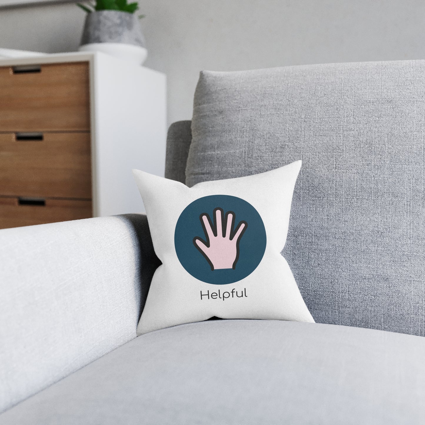 Square Pillow - Helpful