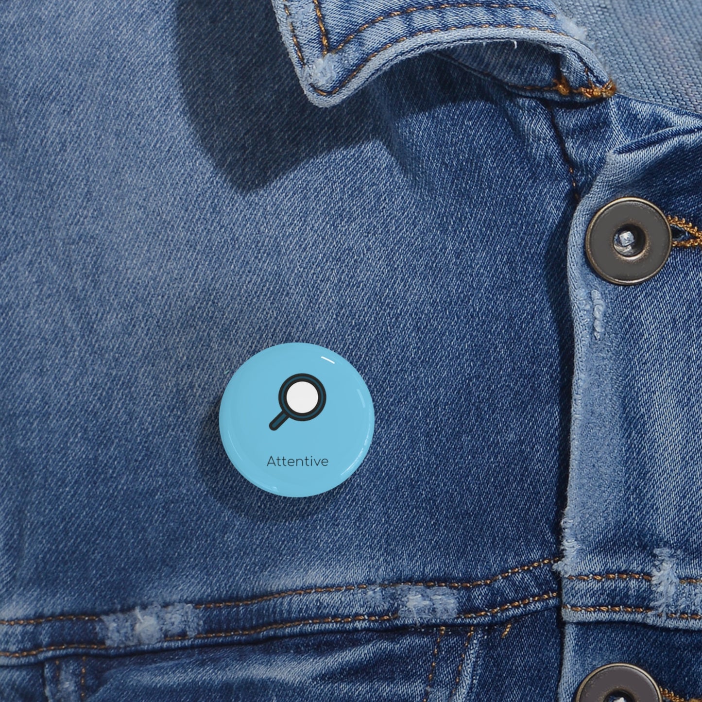 Round Pin Badge (Attentive)
