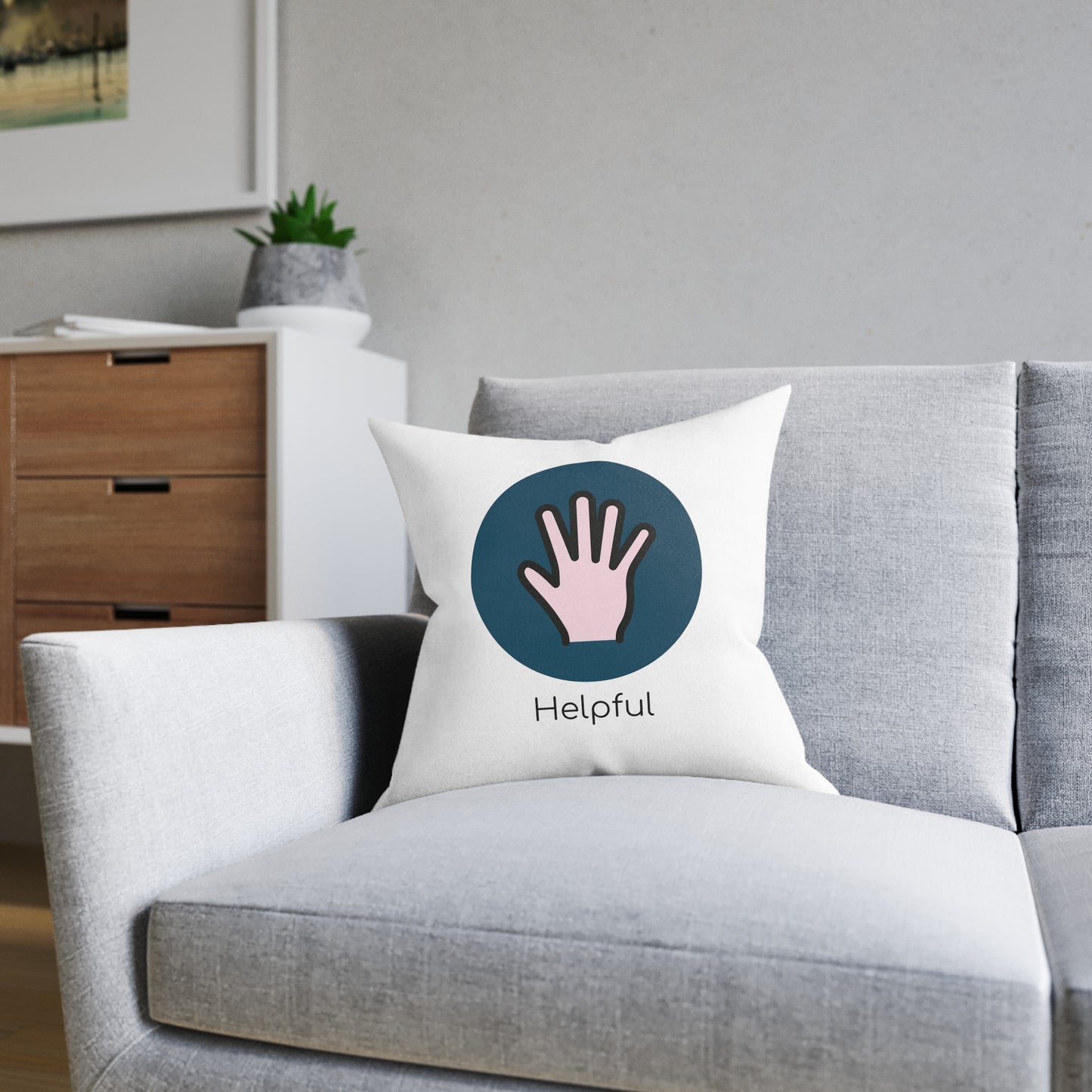Square Pillow - Helpful