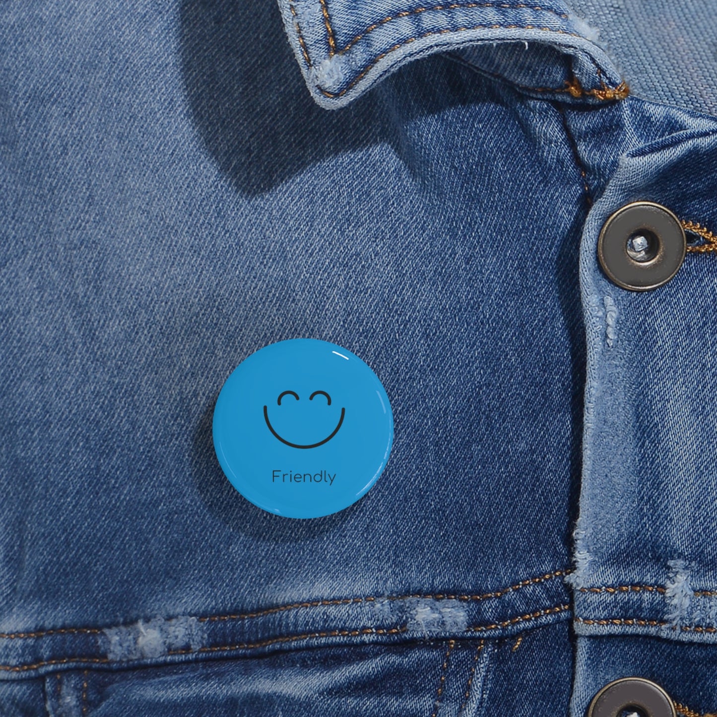 Round Pin Badge (Friendly)
