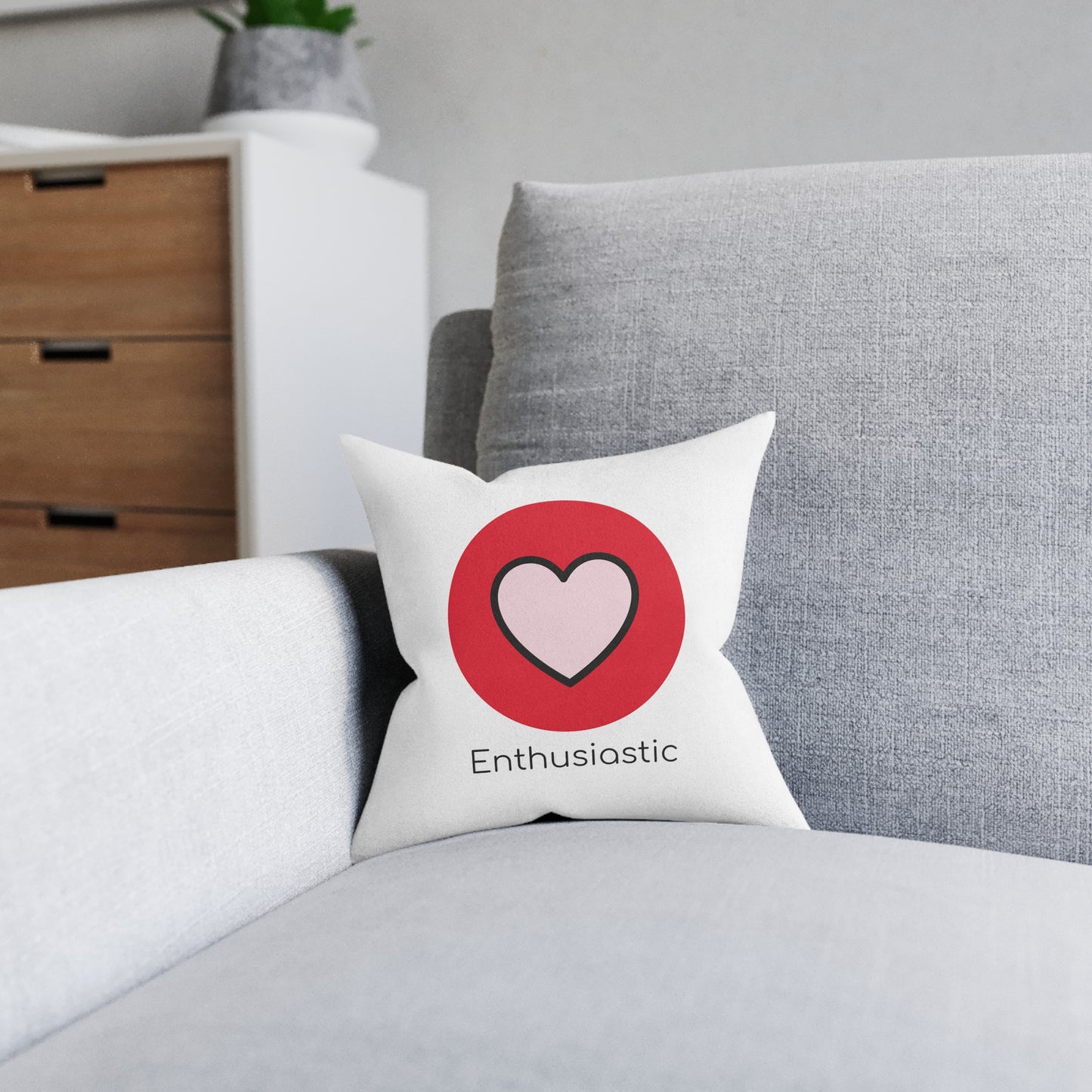 Square Pillow - Enthusiastic