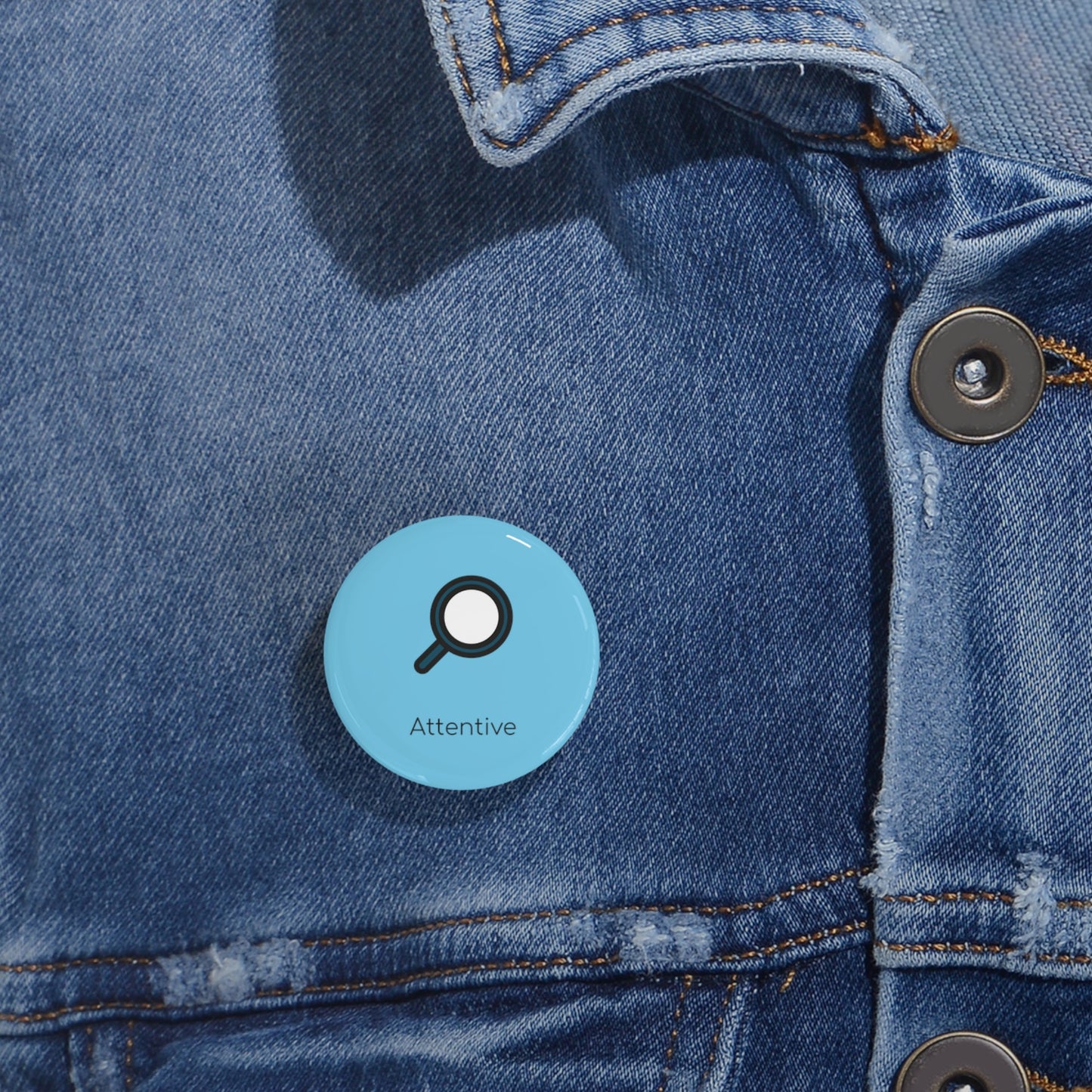 Round Pin Badge (Attentive)