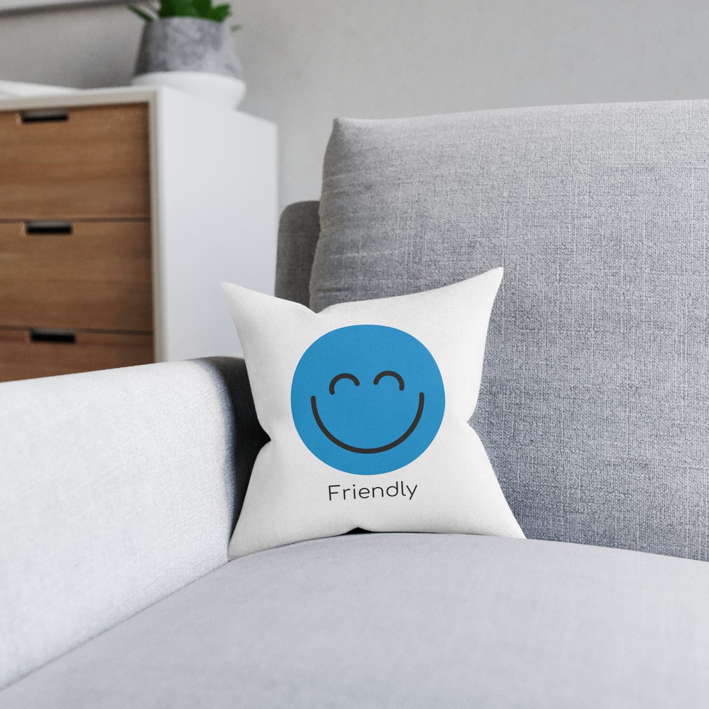 Square Pillow - Friendly