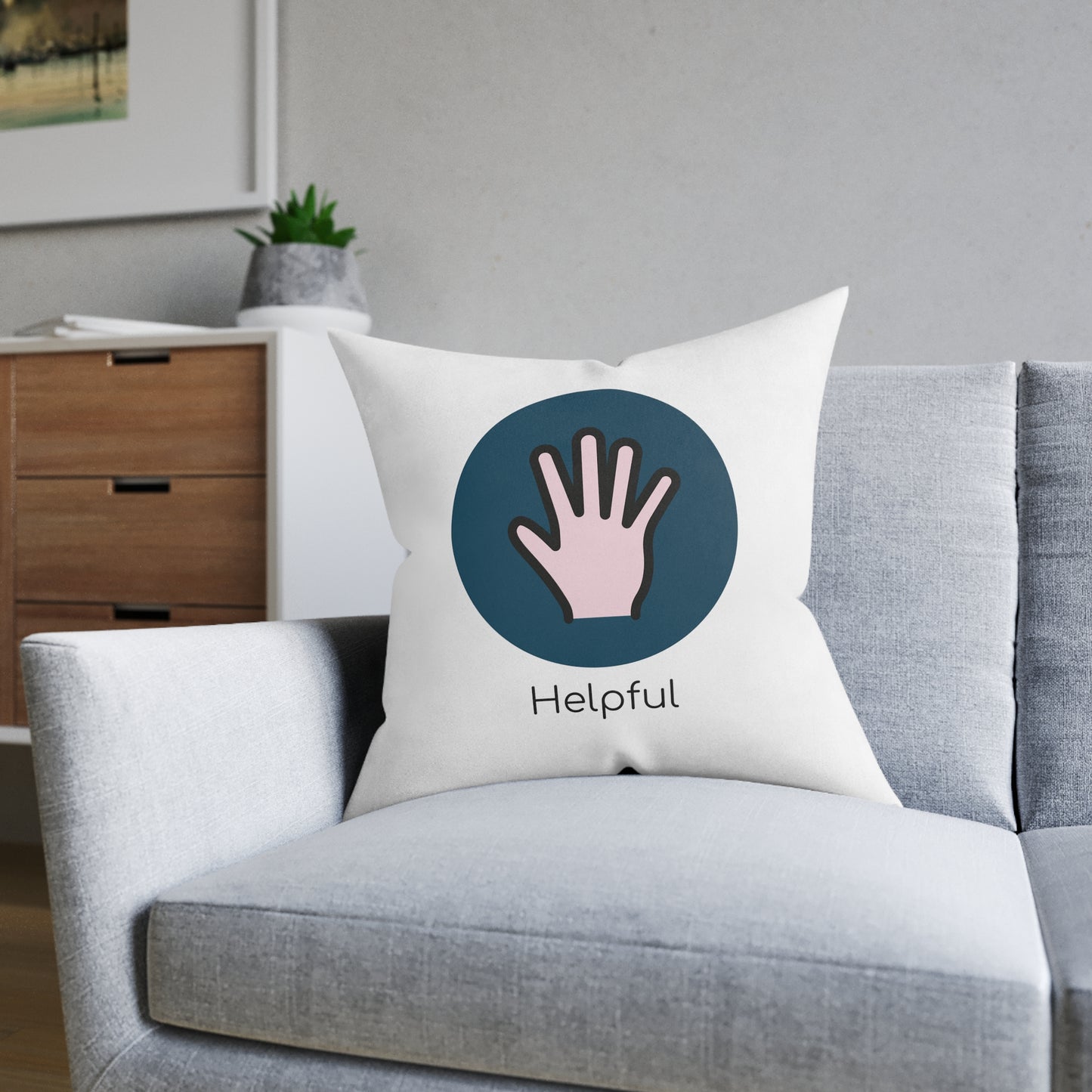 Square Pillow - Helpful