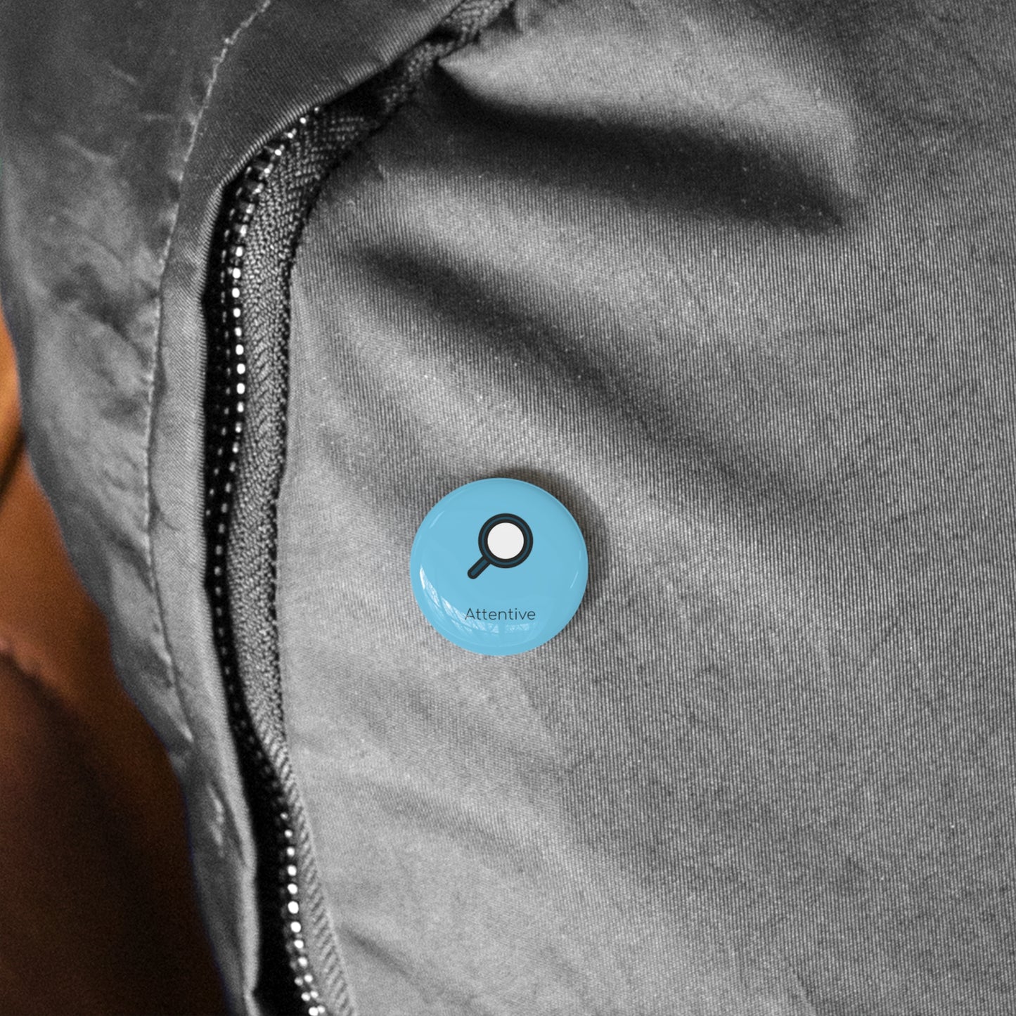 Round Pin Badge (Attentive)
