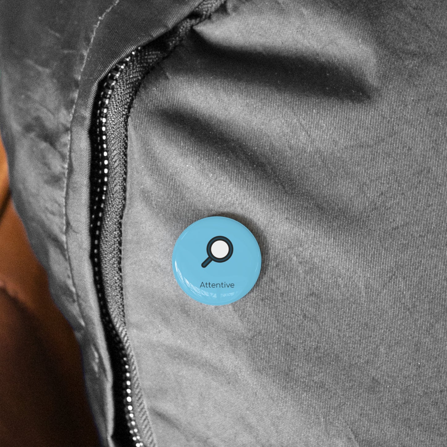 Round Pin Badge (Attentive)
