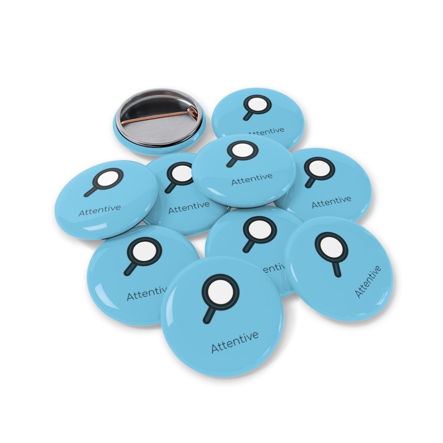 Round Pin Badge (Attentive)