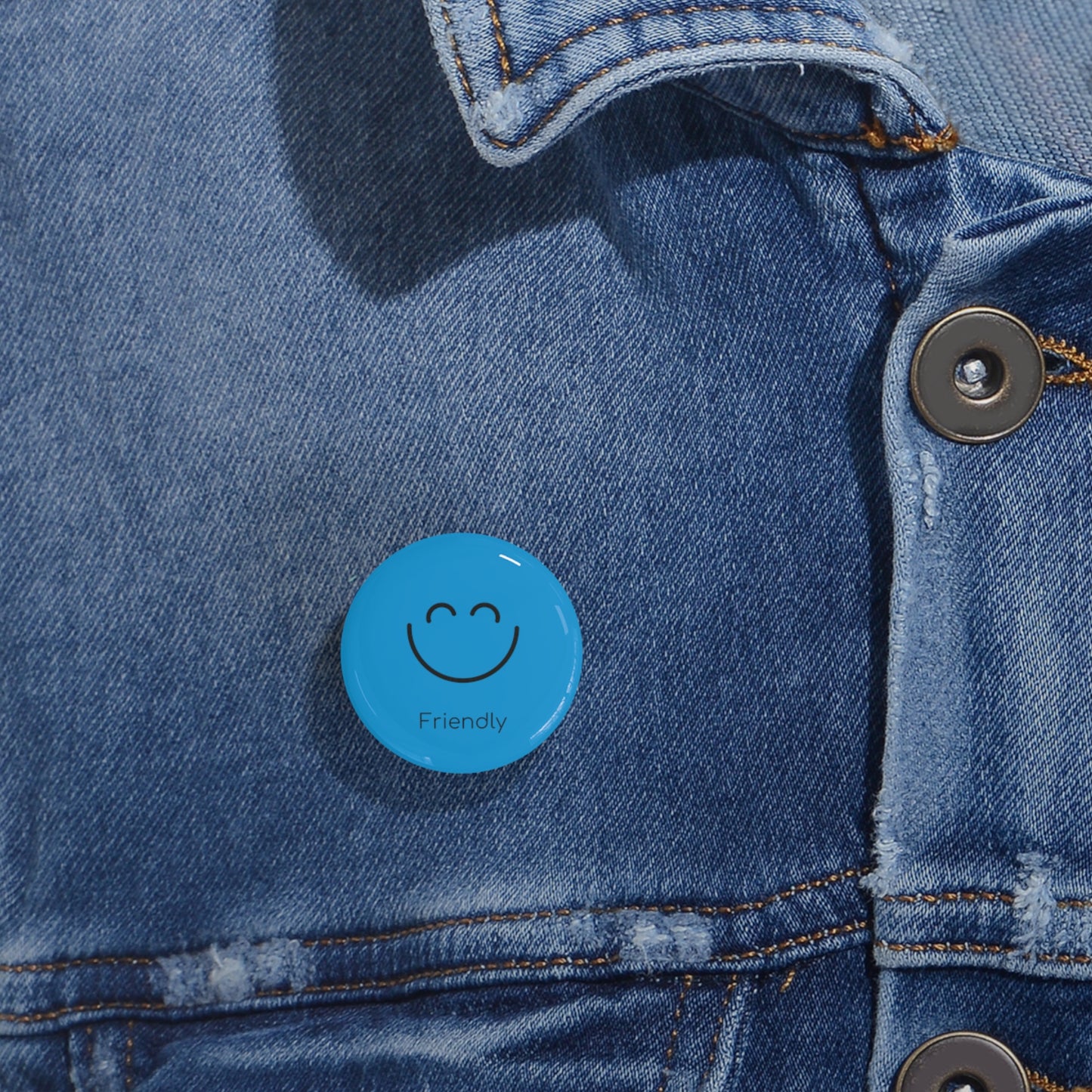 Round Pin Badge (Friendly)