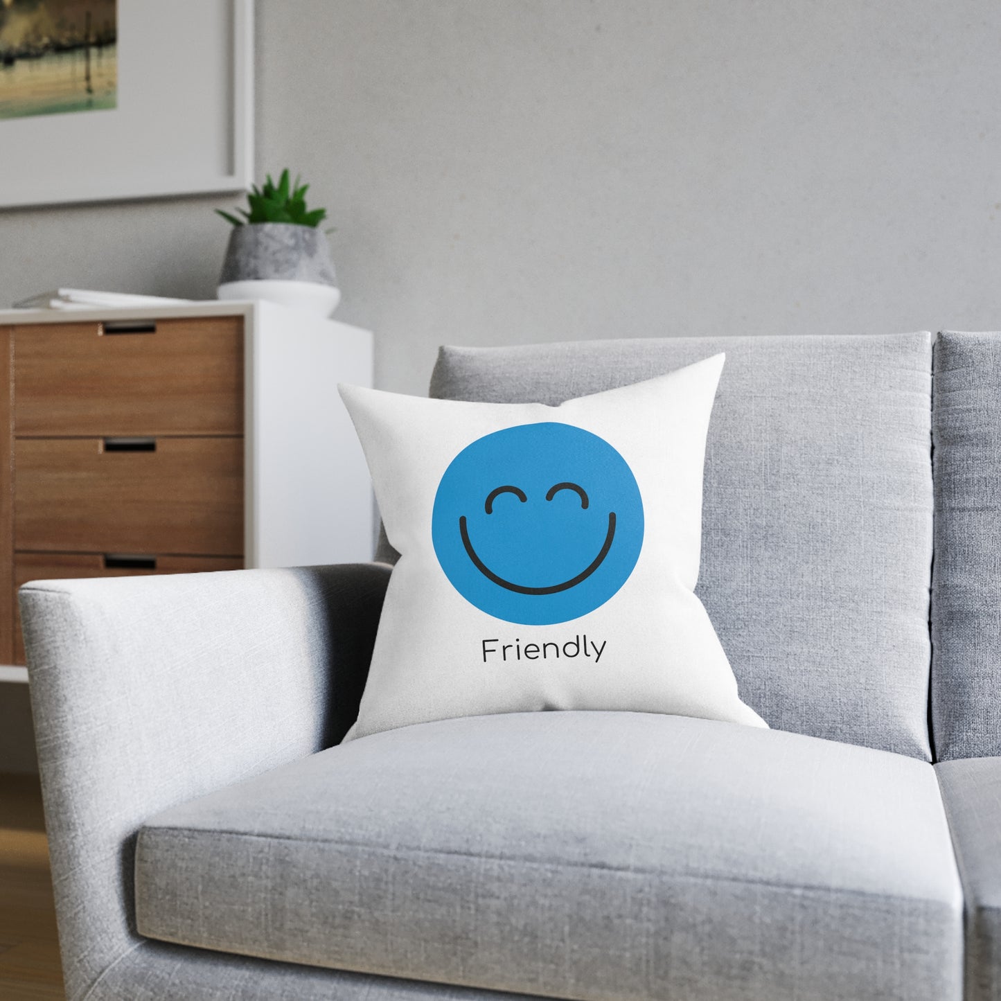 Square Pillow - Friendly