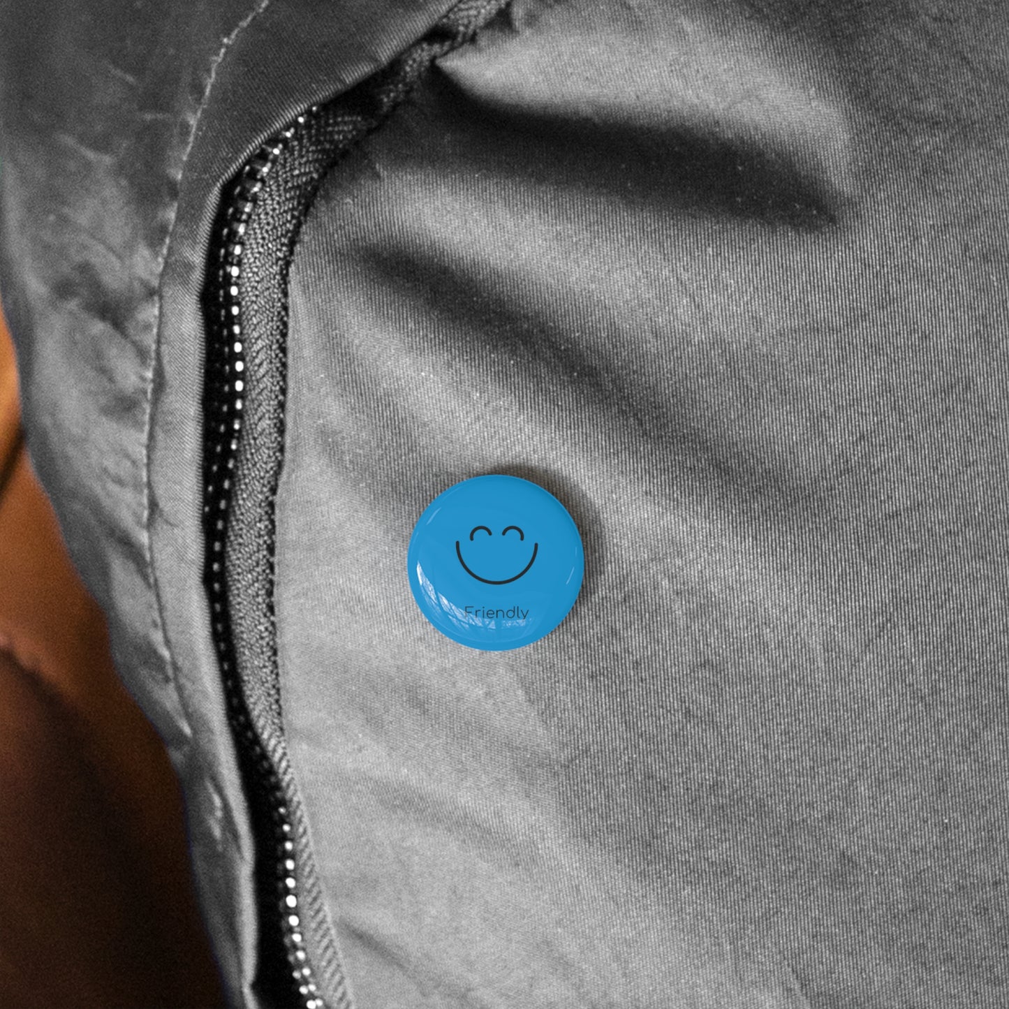 Round Pin Badge (Friendly)