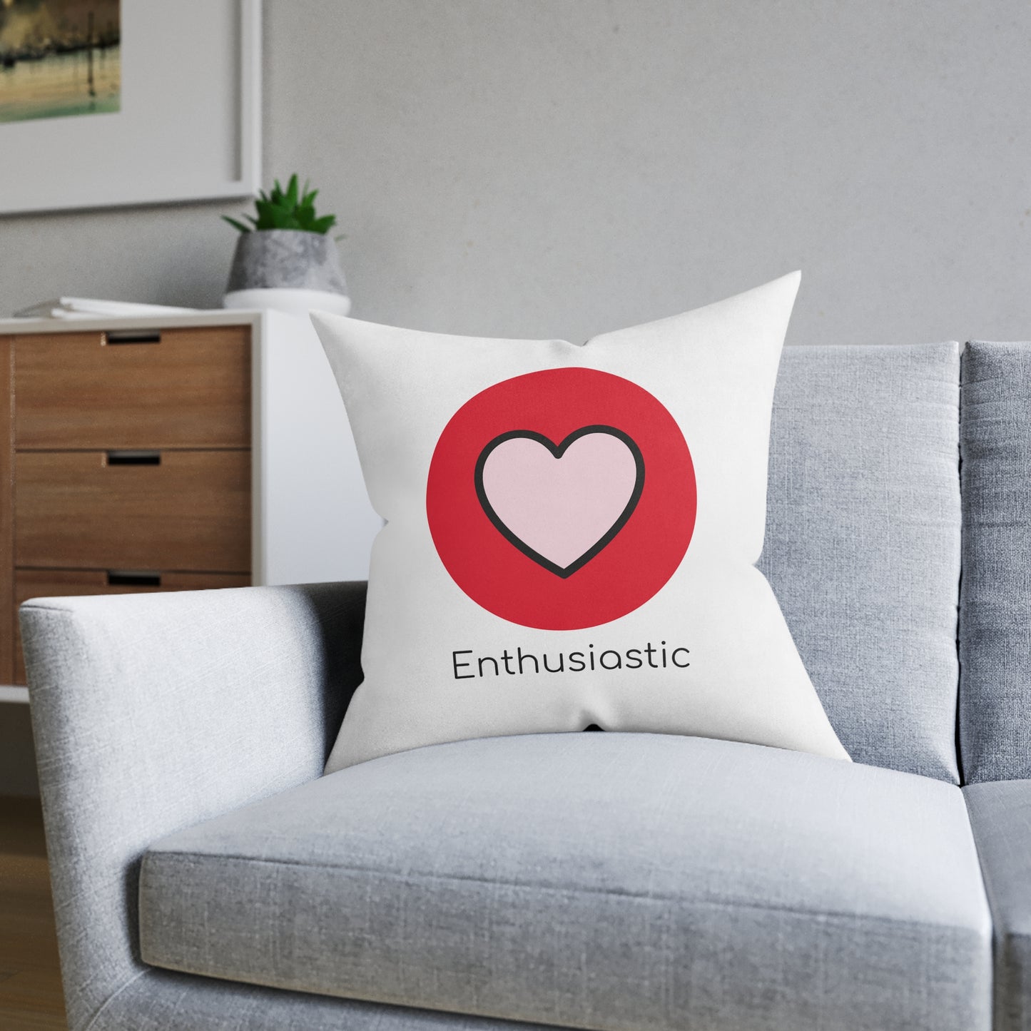 Square Pillow - Enthusiastic