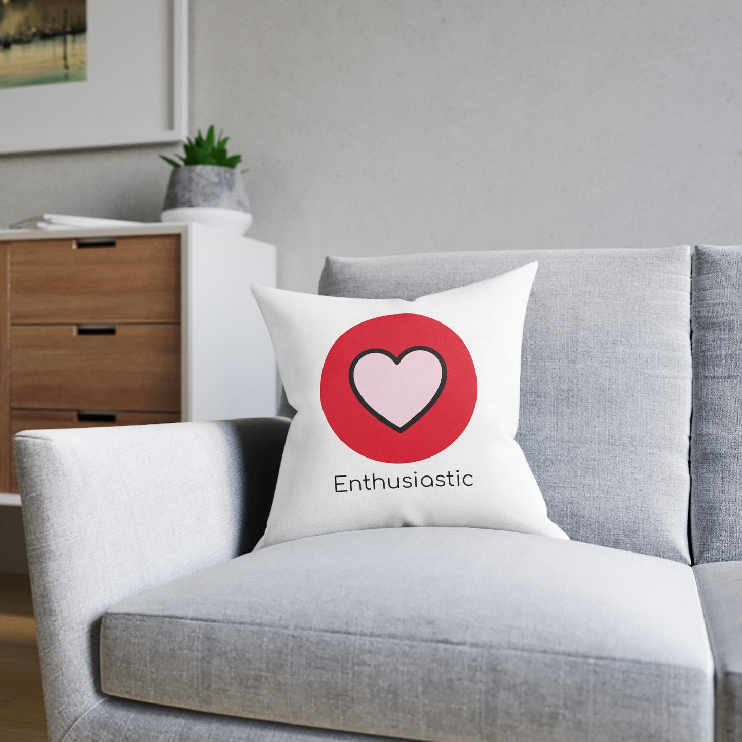 Square Pillow - Enthusiastic