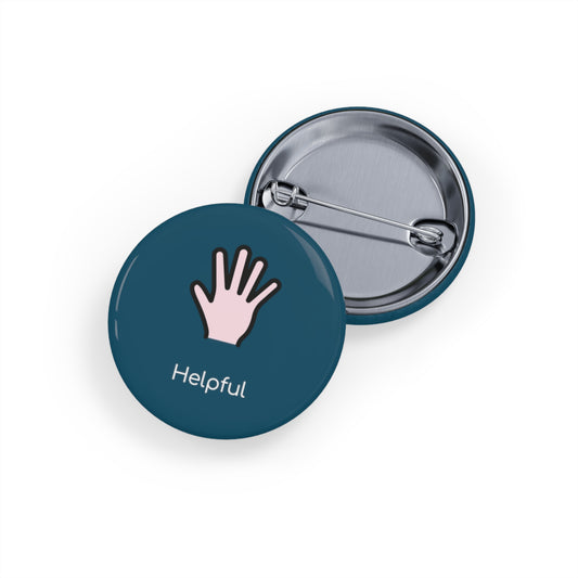Round Pin Badge (Helpful)