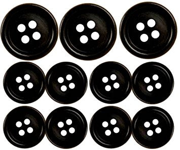Plain Black Matching Buttons- Large